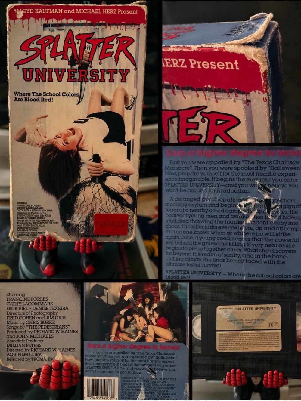 Splatter University VHS Horror Movie